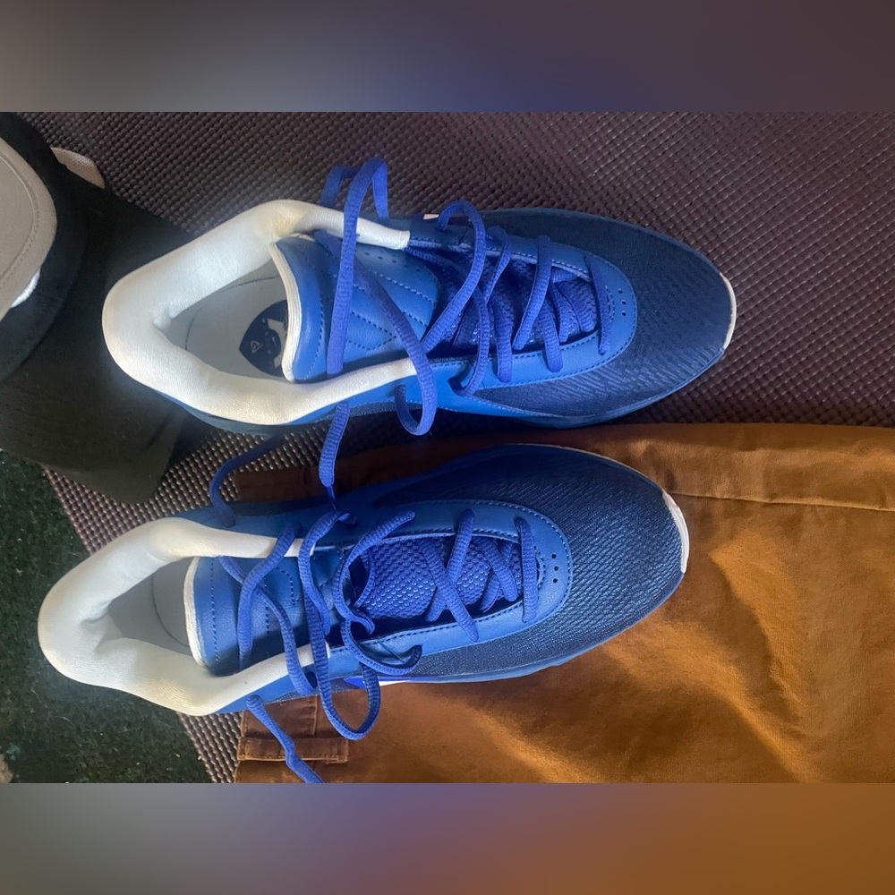 4 pieces .Levi's size 29 ..Men's Blue and White Sneakers size 7